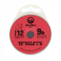 Guru przypony QM1 z bait bands (gumka) 12/0,22mm