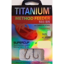 Titanium 501BM method feeder 8/0,218 przypon z gumką