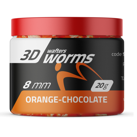 MatchPro TOP WORMS WAFTERS DUO ORANGE-CHOCOLATE 8mm 20g