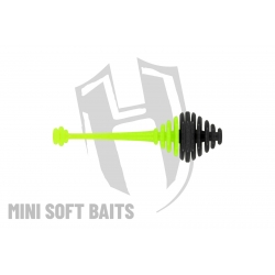 Herakles Mini Soft Baits- Ringo Tail (50 mm) kolor BLACK CHARTREUSE