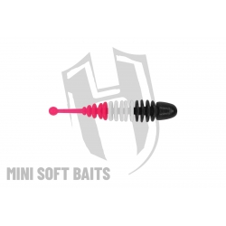 Herakles Mini Soft Baits- RINGO (42mm) kolor BLACK WHITE PINK