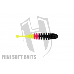 Herakles Mini Soft Baits- RINGO (42mm) kolor BLACK PINK YELLOW