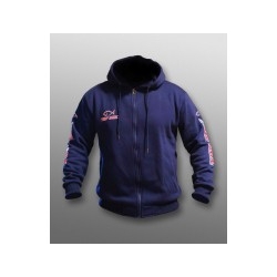 Bluza z kapturem Team Top Mix w kolorze niebieskim - XL