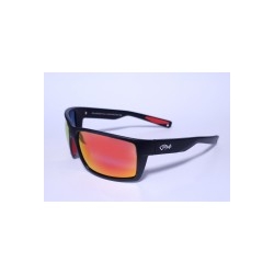 TOP MIX Okulary przeciwsłoneczne sportowe z polaryzacja w kolorze czerwonym z etui