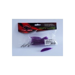 Top Mix Shiner Worm Fioletowo-Czerwony 60 mm