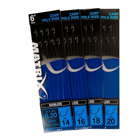 Matrix Carp Pole Rigs (barbless) 6" - 20