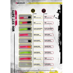 Herakles Mini Soft Baits- TAD (75mm) kolor BLACK CHARTREUSE