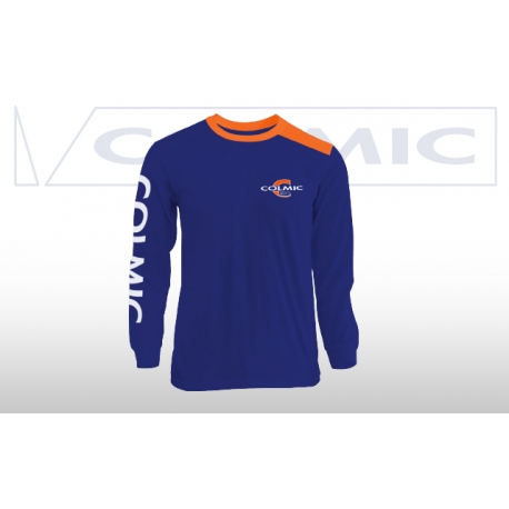 Colmic T-SHIRT LONG SLEEVES BLUE -ORANGE